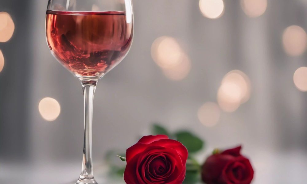 ai generated, wine glass, roses Rosé Wines